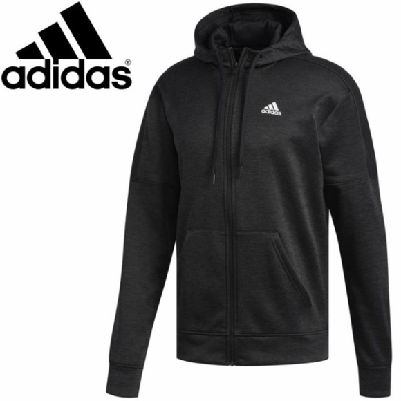 Men's adidas Team Issue Fleece Full Zip Hoodie - Picture 2 of 8
